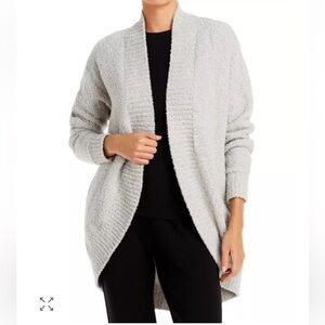 UGG Fremont Women's Fluffy Knit Circle Cardigan Size Large in Pale Gray